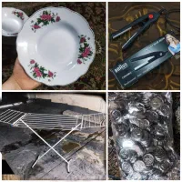 قدیمی ساعت ظرف لیوان گلابپاش قوری گلیم چاقو میز