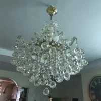 ۴ عدد لوستر کریستالی ( نقره ای )