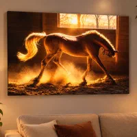 تابلو پارچه ای طرح اسب