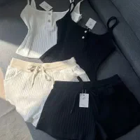 ست تاپ شلوارک پفکی زنانه