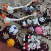 عروسک های بافتنی و اسکاج ولیف|صنایع دستی و سایر لوازم تزئینی|اصفهان, سرشبادران|دیوار