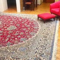 فرش دستبافت نایین گل ابریشم ۲۵ متری