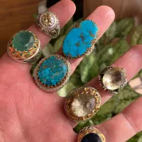 انگشترهای نقره فیروزه و جواهری|جواهرات|تهران, پونک|دیوار