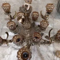 لوستر سقفی طرع فرشته برنزی و یک عدد دیوار کوب|لوستر و چراغ آویز|قدس, شهرقدس|دیوار