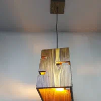 چراغ آویز چوبی|لوستر و چراغ آویز|اصفهان, باغ زرشک|دیوار