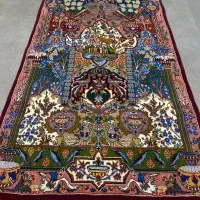 فرش دستباف (بساک) دوتا ۲ متری نقشه شکارگاه|فرش|مشکیندشت, |دیوار