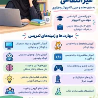 معلم کامپیوتر آماده همکاری با مدارس غیرانتفاعی