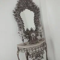 آینه شمعدان ساعت برنز|بوفه، ویترین، کنسول|محمدشهر, یزدیها|دیوار