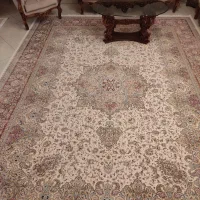 دو تخته فرش ابریشم ماشینی کاشان