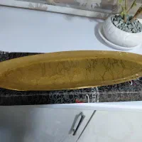 دیس ماهی خوری بزرگ مرمره طلایی