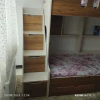 تخت دو طبقه در حد نو|تخت و سرویس خواب|قم, انسجام|دیوار