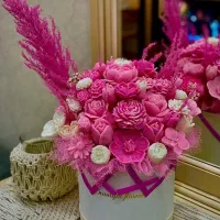 انواع شمع دکوری و باکس گل