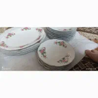 بشقاب گل سرخی قدیمی|کلکسیون اشیاء عتیقه|اصفهان, ارداجی|دیوار