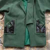 پالتو فوتر مجلسی چرم دوزی