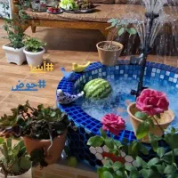 حوض و آبنمای کاشیکاری|صنایع دستی و سایر لوازم تزئینی|قم, کوه سفید|دیوار