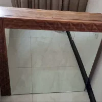 ۲ آینه ریلی با چارچوب چوبی و باکس پشت آینه