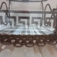 میز تلفن فرفورژه با بافت مکرومه در حد واقعا نو|مبلمان خانگی و میز عسلی|تهران, جنت‌آباد جنوبی|دیوار