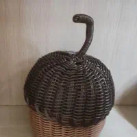 سبد دست بافت طرح حصیری