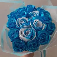 دسته گل روبانی