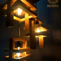 لوستر چوبی|لوستر و چراغ آویز|ارومیه, |دیوار