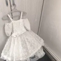 لباس سفید عروسکی بچه گانه