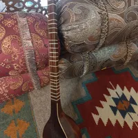 سه تار مهر دار چوب گردو خوش صدا نوی نو|سازهای سنتی|اصفهان, باغ دریاچه|دیوار