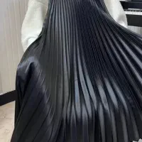 دامن پیلیسه جنس ساتن ابریشم نونو فری سایز کمر کش