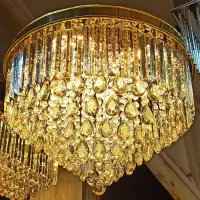 لوستر کریستالی با لامپ هفت رنگ،کد 811|لوستر و چراغ آویز|قم, نیروگاه|دیوار