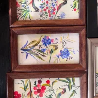 نقاشی گل و مرغ