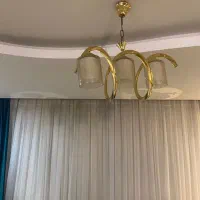 لوستر ۳ شعله طلایی