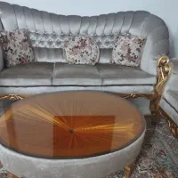 مبل ۷ نفره همراه با جلو مبلی و عسلی