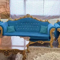 مبل استیل ۹ نفره با چوب راش کاملا سالم و تمیز|مبلمان خانگی و میز عسلی|قم, شاه سید علی|دیوار