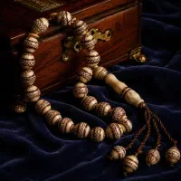 تسبیح کلکسیونی عاج ف،ی،ل اصل  و حکاکی اسلیمی