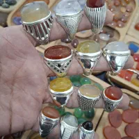 انگشترهای نقره با نگین های معدنی|جواهرات|محمودآباد, |دیوار