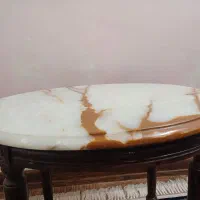 میز تلفن سنگ مرمر ( کاملا سالم و زیبا )