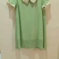 شومیز حریر رنگ پسته ای تنخور شیک