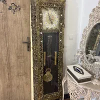 ساعت ایستاده برنز واینه وشمعدان