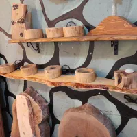 شلف دیواری چوب طبیعی