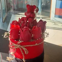 سبد گل شمعی