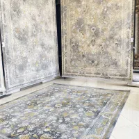 فرش الیزا در طرح افشان کلاسیک جدید دودی