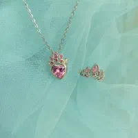 گردنبند ست پرنسس رنگ ثابت بدون حساسیت