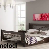 تخت دونفره چوب و فلز ملودی