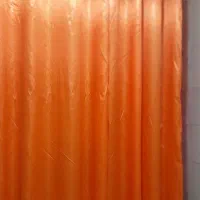 دو پنل پرده نارنجی ساتن