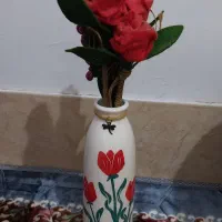 گلدان، گل دان،  زیبا طرح گل سرخی(لاله)