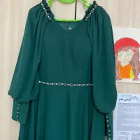 پیراهن مجلسی رنگ یشمی|لباس|نوشهر, |دیوار