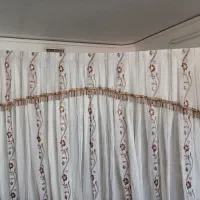 پرده حریر طرحدار