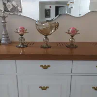 آجیل خوری شامپاینی و یک جفت شمعدانی شامپاینی