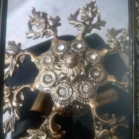 لوستر سقفی از جنس برنج رنگ برنز در حد نو نو