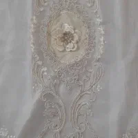 سه تیکه پرده گل برجسته