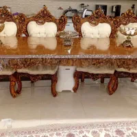 مبل استیل ۹ نفره میز غذاخوری ۱۰ نفره